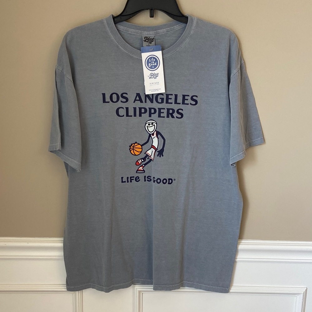 Life‎ Is Good Los Angeles Clippers CottonTee by Blue 84 NWT Basketball NBA